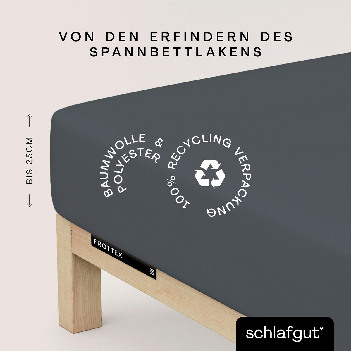 SPANNLEINTUCH 130/200 cm Frottee  - Dunkelgrau, Basics, Textil (130/200cm) - Schlafgut
