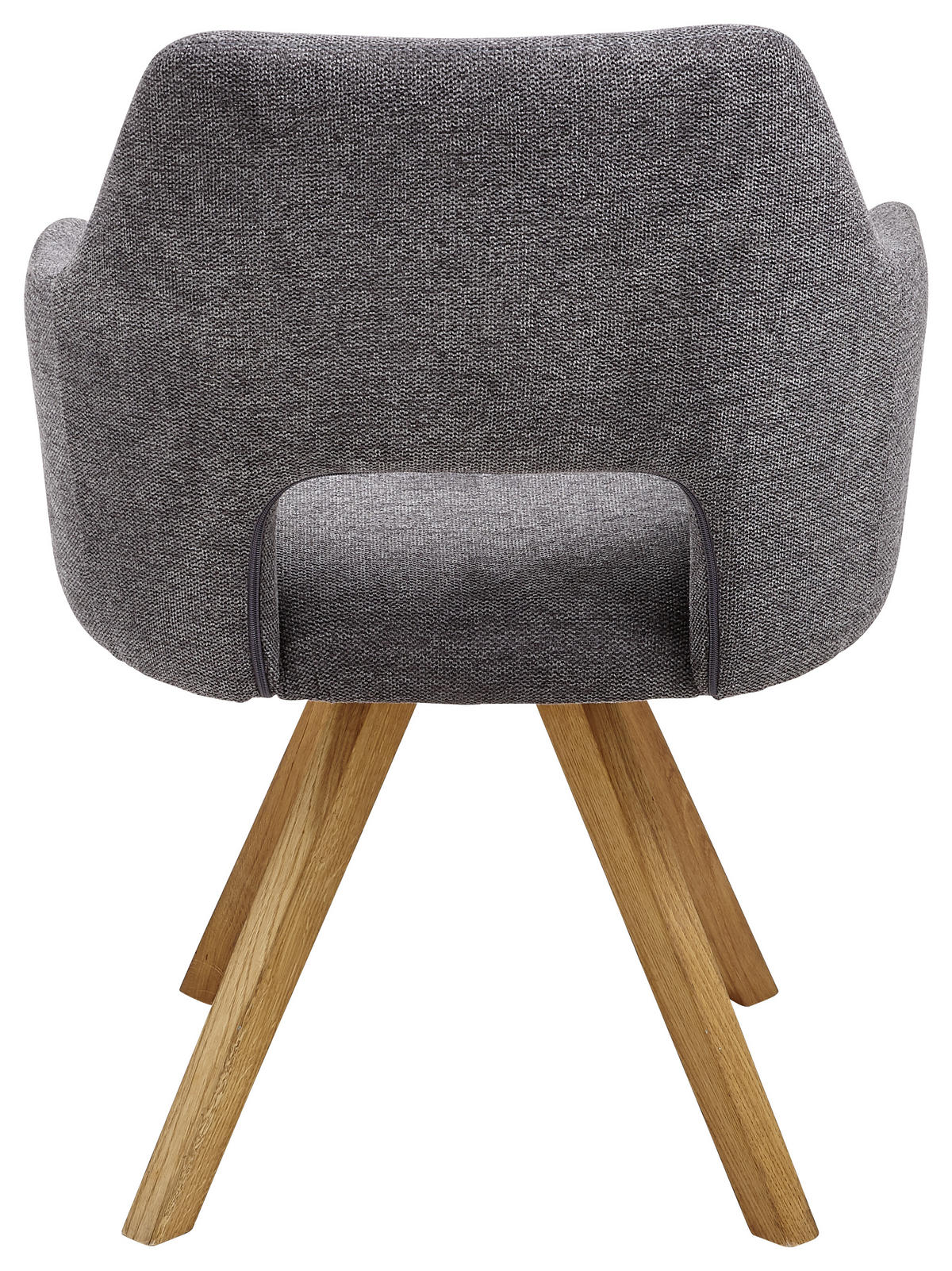 ARMLEHNSTUHL  in Webstoff  - Eichefarben/Anthrazit, Design, Holz/Textil (57/84/57cm) - Voleo
