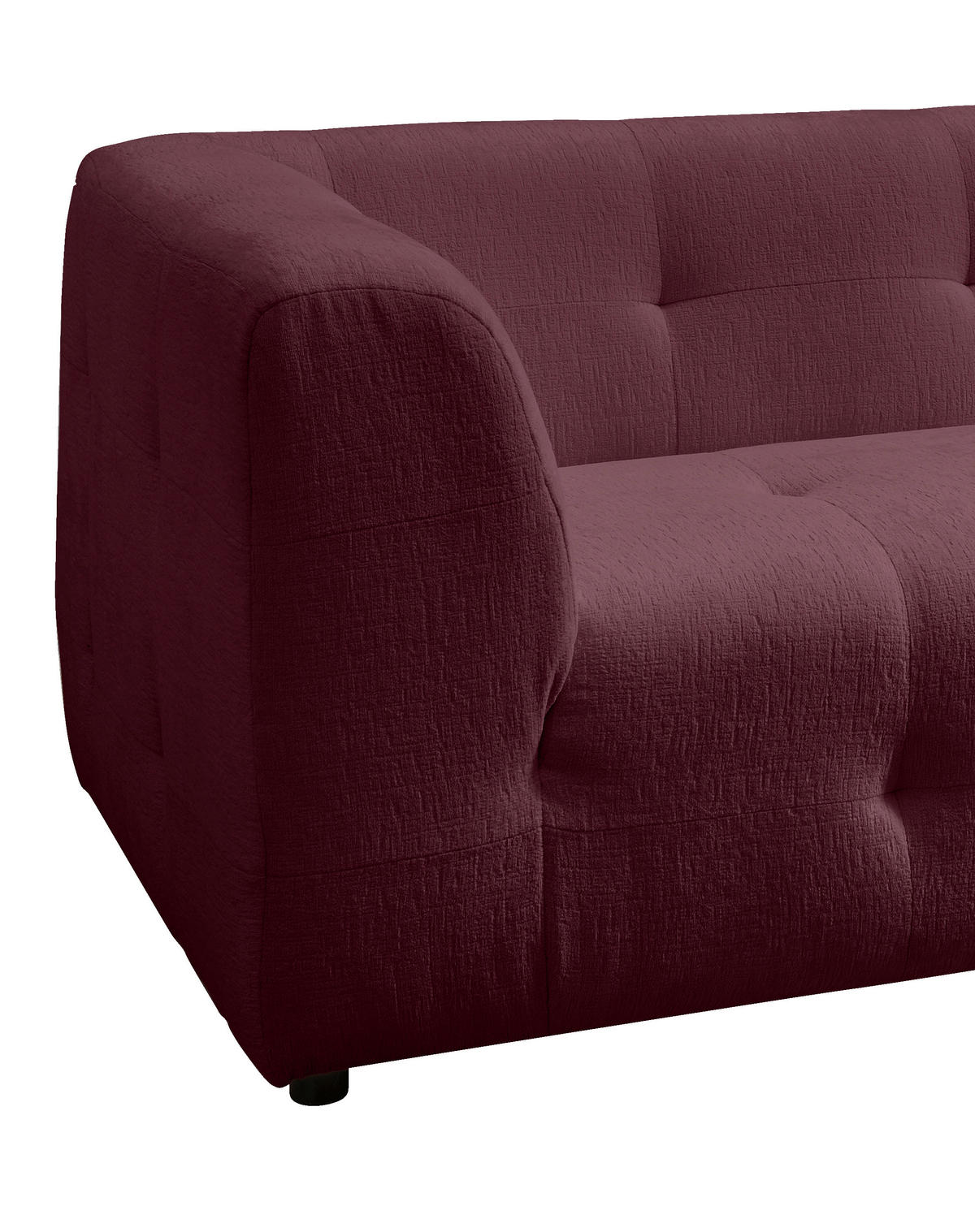2-SITZER-SOFA in Mikrofaser Bordeaux  - Bordeaux/Schwarz, Design, Kunststoff/Textil (184/72/95cm) - Livetastic
