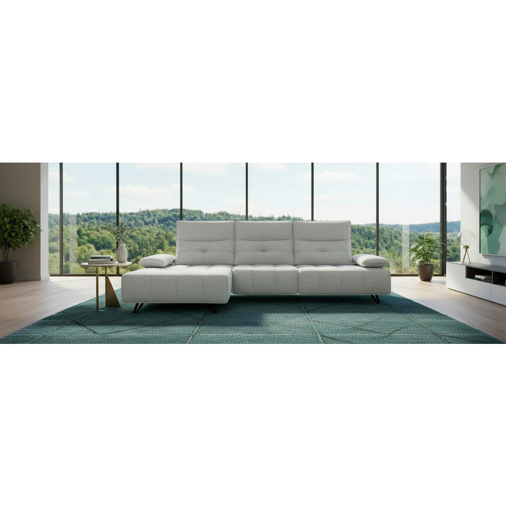 Thumbnail - Livetastic Ecksofa, Hellgrau, Textil, 3-Sitzer, Füllung: Polyetherschaumkern, Ottomane links, L-Form, 314x162 cm, ISO 90...