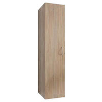 VEČNAMENSKA OMARA, barve hrasta - barve hrasta/barve aluminija, Konvencionalno, umetna masa/leseni material (30/185/40cm) - Xora