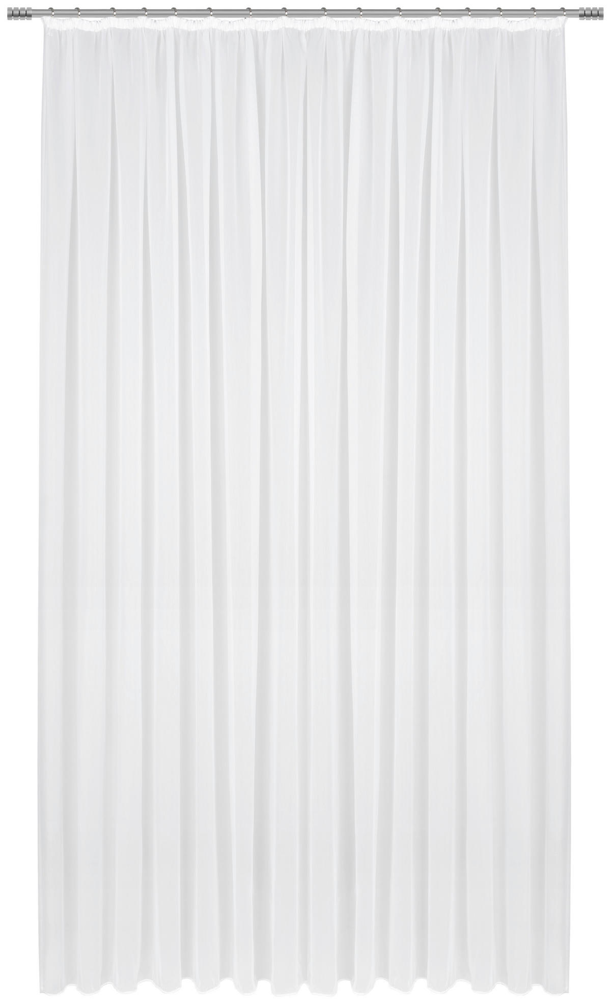 KUSOVÁ ZÁCLONA, 300/245 cm - bílá, Basics, textil (300/245cm) - Boxxx