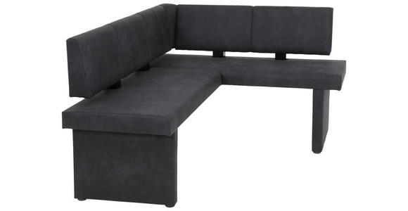 ECKBANK 128/168 cm Mikrofaser Anthrazit - Anthrazit, MODERN, Textil (128/168cm) - Carryhome