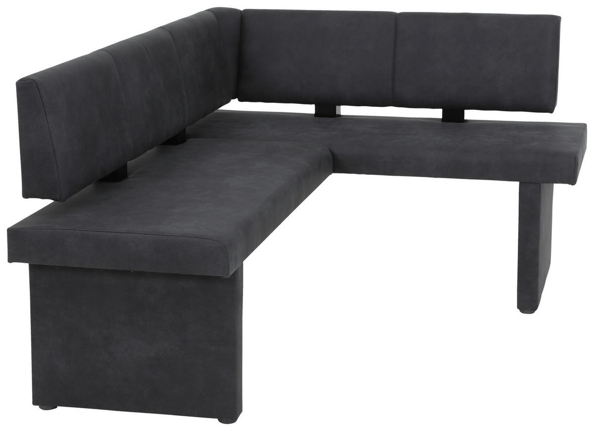 ECKBANK 128/168 cm Mikrofaser Anthrazit   - Anthrazit, MODERN, Textil (128/168cm) - Carryhome