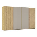SCHWEBETÜRENSCHRANK 360/223/68 cm 4-türig Eichefarben, Fango  - Fango/Eichefarben, Design, Glas/Holz (360/223/68cm) - Novel