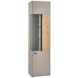 VITRINE in Weiß, Eschefarben  - Anthrazit/Eschefarben, KONVENTIONELL, Glas/Holzwerkstoff (53,5/204/37,4cm) - Hom`in