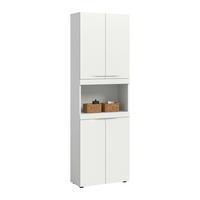 HOCHSCHRANK 60/194/31 cm  - Schwarz/Weiß, Trend, Holzwerkstoff/Kunststoff (60/194/31cm) - MID.YOU