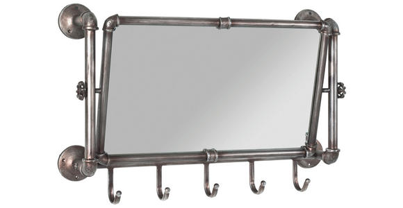 WANDGARDEROBE in Anthrazit - Anthrazit, Design, Glas/Metall (75/45/16cm) - Carryhome