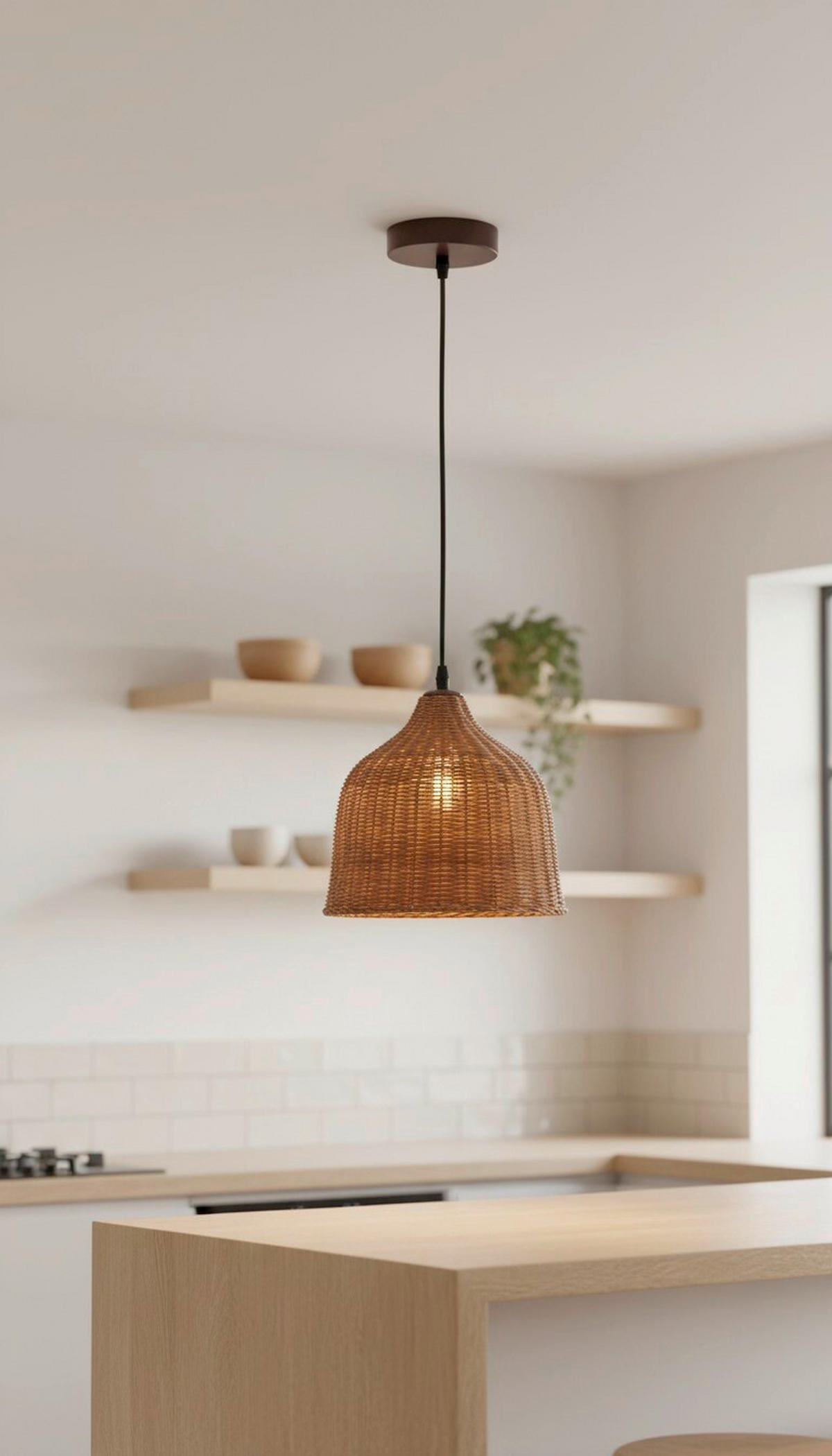 HÄNGELEUCHTE 26,5/150 cm  - Braun, Trend, Holz/Metall (26,5/150cm) - Collett's Monde