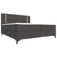 BOXBETT 160/200 cm  in Dunkelgrau  - Dunkelgrau/Schwarz, KONVENTIONELL, Textil/Metall (160/200cm) - Modante