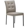 STUHL Echtleder Grau  - Schwarz/Grau, Design, Leder/Metall (45,5/86/57,5cm) - home24