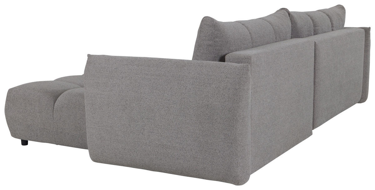 ROHOVÁ ROZKLÁDACÍ POHOVKA, plast, textil, kompozitní dřevo, šedá - šedá/černá, Konvenční, kompozitní dřevo/textil (273/188cm) - Livetastic