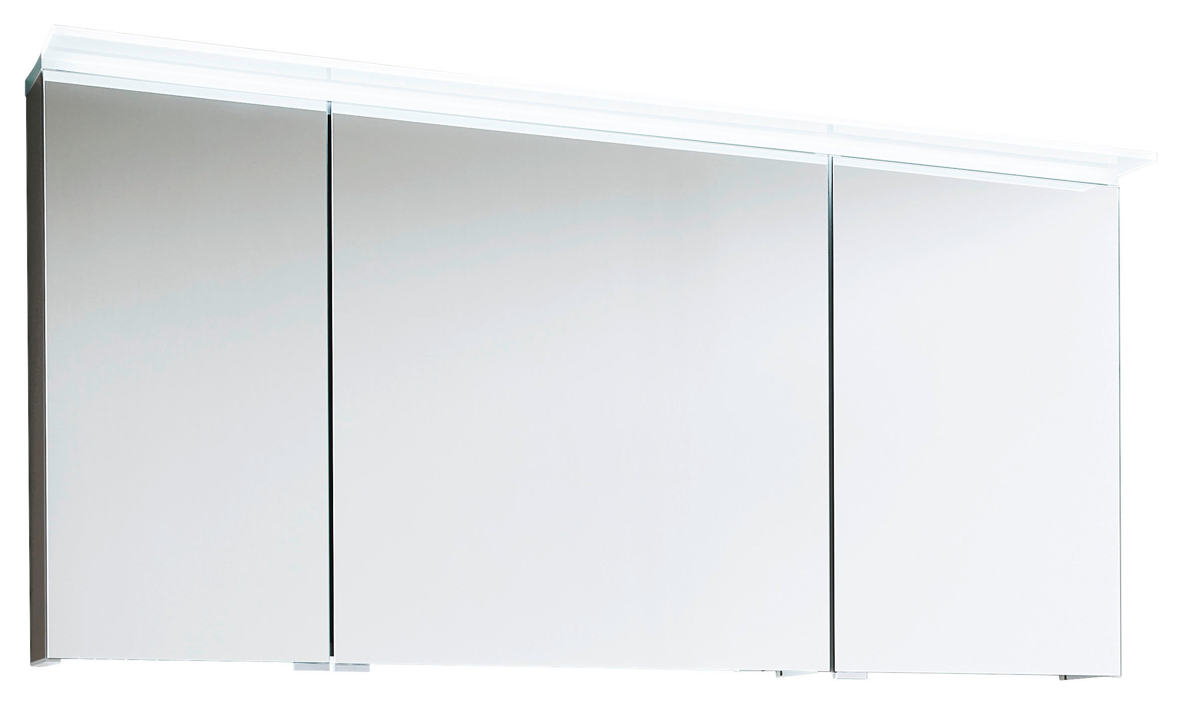 SPIEGELSCHRANK 130/66/15 cm  - Chromfarben/Grau, Design, Glas/Holzwerkstoff (130/66/15cm) - Dieter Knoll