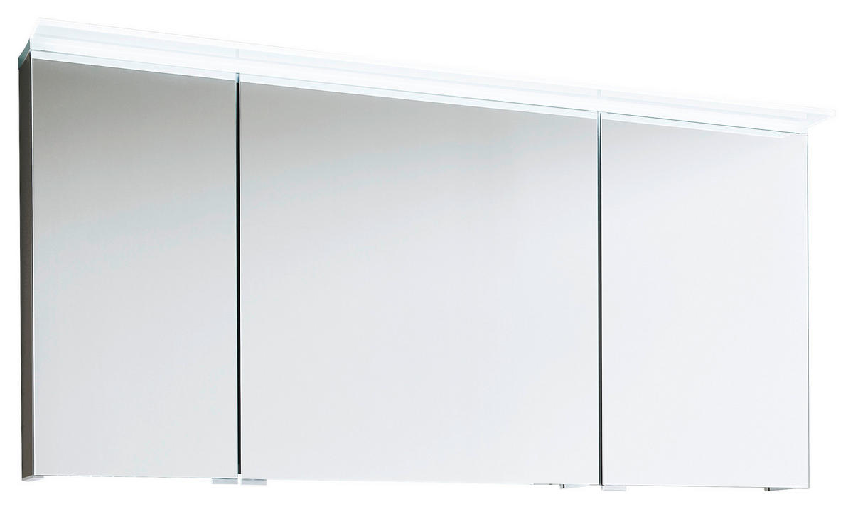 SPIEGELSCHRANK 130/66/15 cm  - Chromfarben/Grau, Design, Glas/Holzwerkstoff (130/66/15cm) - Dieter Knoll