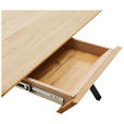 SCHREIBTISCH 120/65/76 cm  in Schwarz, Eichefarben  - Eichefarben/Schwarz, Natur, Holz/Metall (120/65/76cm) - Linea Natura