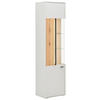 VITRINE Eschefarben, Hellgrau  53,5/204/37,4 cm  - Anthrazit/Eschefarben, KONVENTIONELL, Glas/Holz (53,5/204/37,4cm) - Hom`in