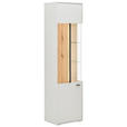 VITRINE in massiv Esche Eschefarben, Hellgrau  - Eschefarben/Anthrazit, KONVENTIONELL, Glas/Holz (53,5/204/37,4cm) - Hom`in