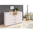 KOMMODE  in 130/83/41 cm  - Plankeneiche/Schwarz, KONVENTIONELL, Holzwerkstoff/Kunststoff (130/83/41cm) - Carryhome