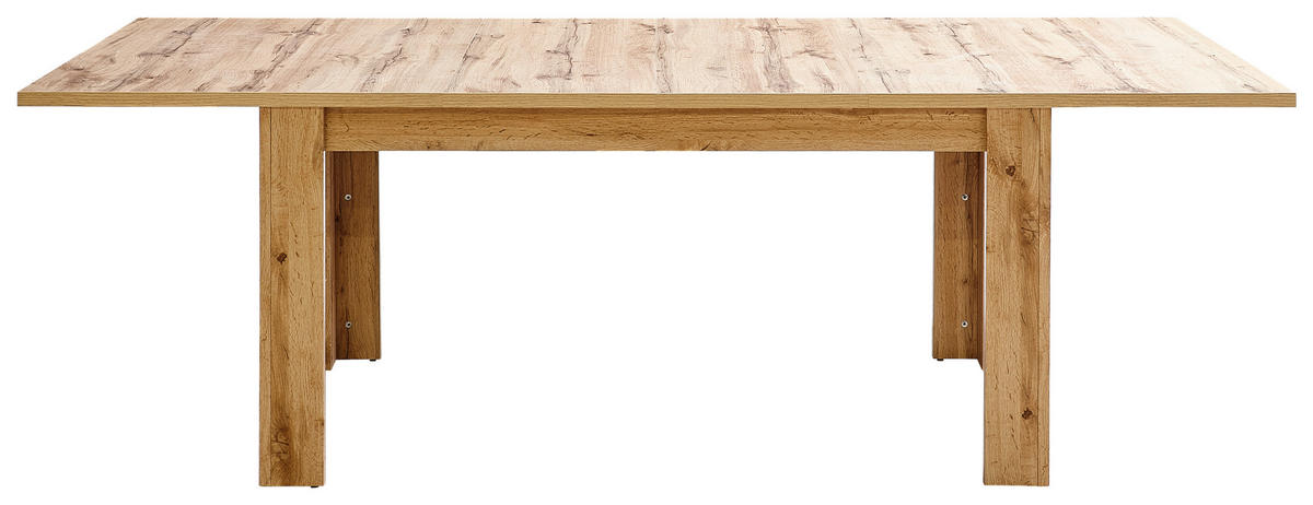JEDILNA MIZA, barve hrasta  - barve hrasta, Konvencionalno, leseni material (160-240/90/76cm) - Hom`in