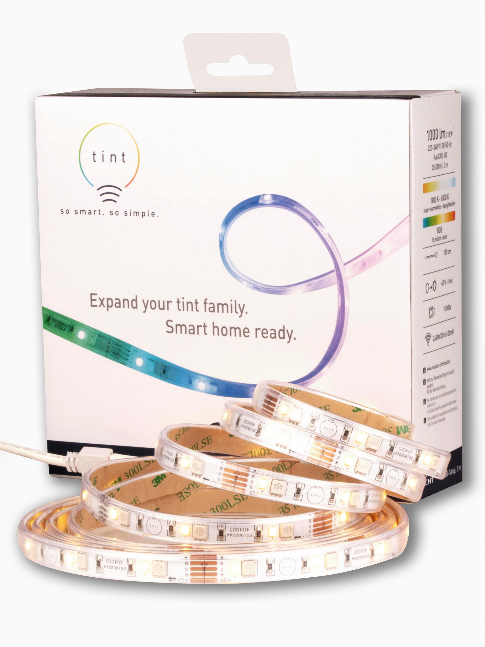 LED-STRIP TINT 300 cm   - Multicolor, Basics, Kunststoff (300cm) - Tint