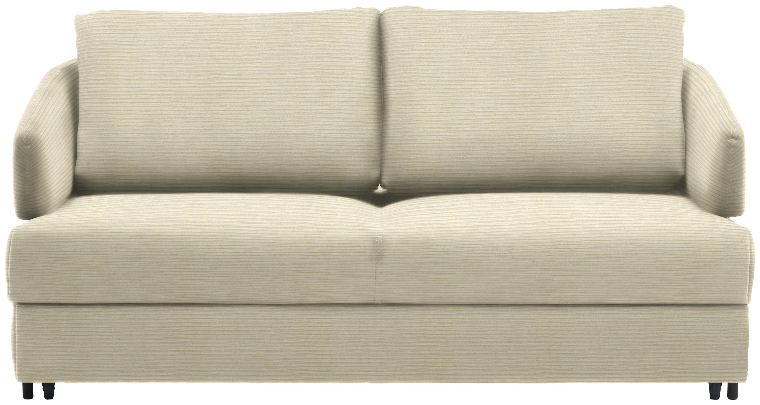 SCHLAFSOFA in Textil Creme  - Creme/Schwarz, Design, Textil/Metall (172/76-89/112-120cm) - Bali