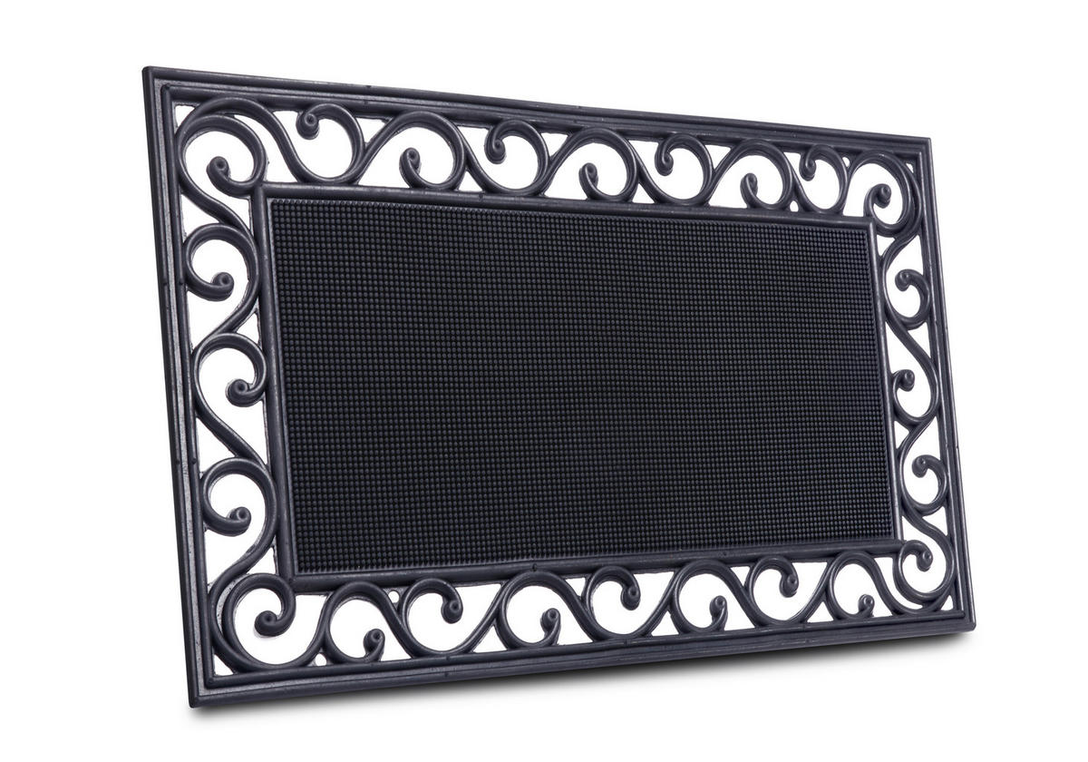 FUßMATTE  45/75 cm  Schwarz  - Schwarz, Basics, Kunststoff (45/75cm)