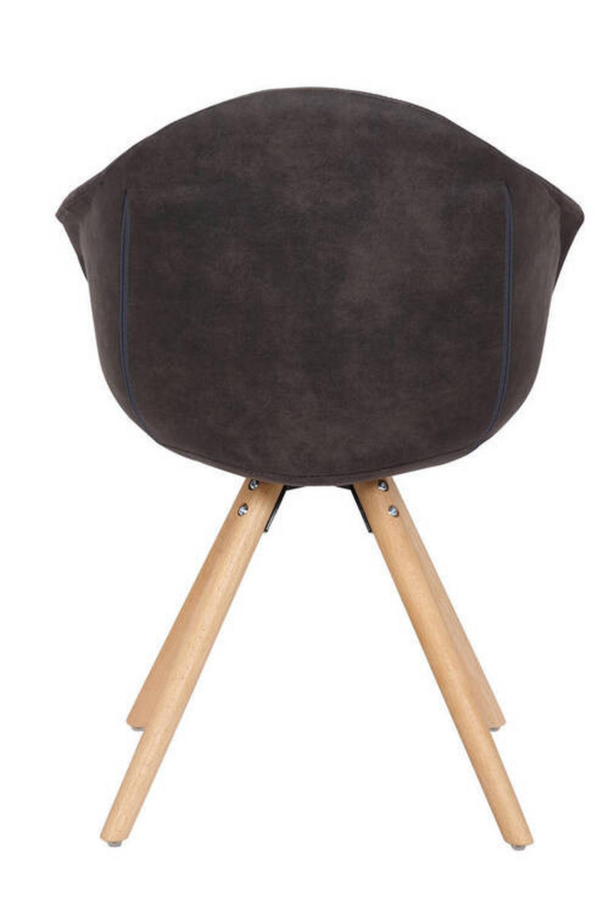 SADA STOLIČIEK S PODRÚČKAMI 2 kus - hnedá/čierna, Design, drevo/textil (59/82/55cm)