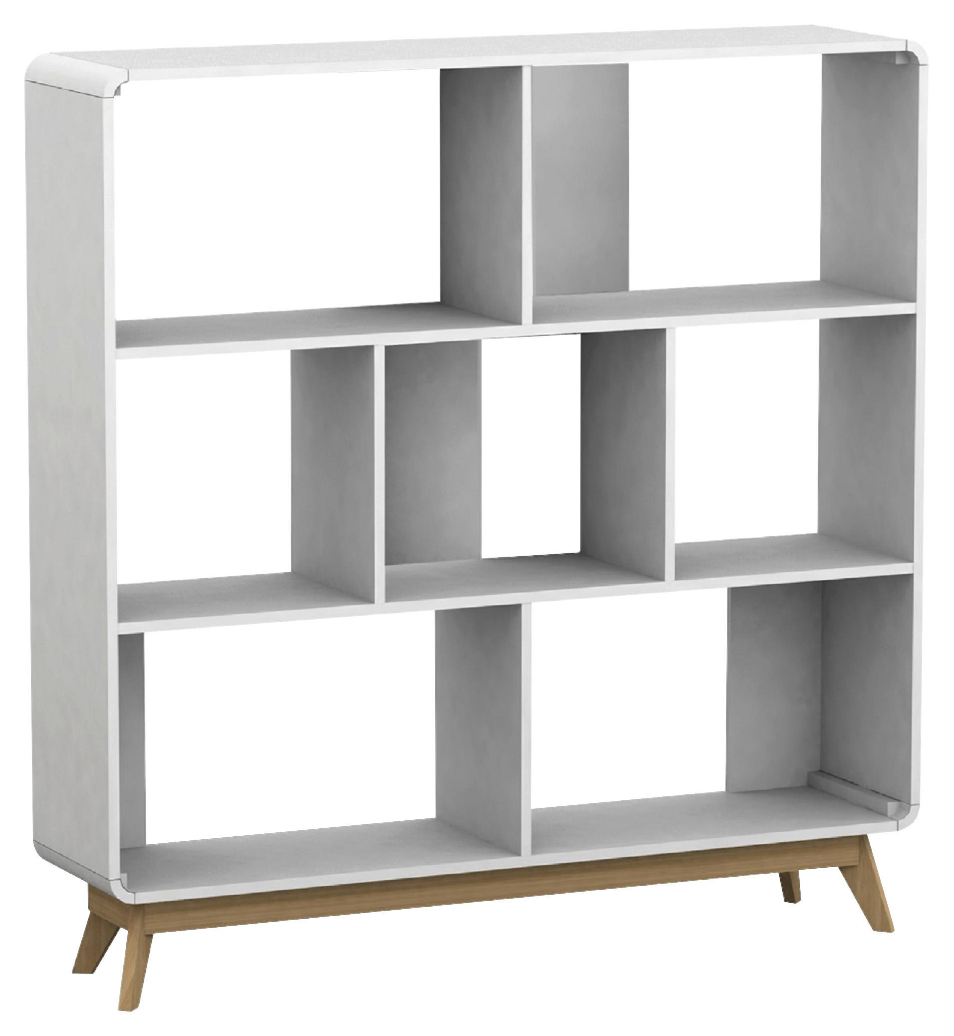 REGAL Weiß  - Eichefarben/Weiß, Design, Holzwerkstoff (122/126/29cm) - MID.YOU