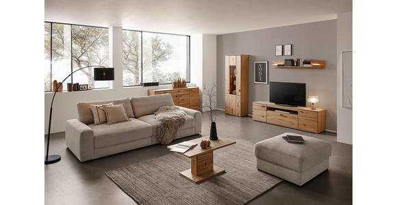 SIDEBOARD Eichefarben 180/90/44 cm - Eichefarben/Schwarz, Natur, Holz/Holzwerkstoff (180/90/44cm) - Hom`in