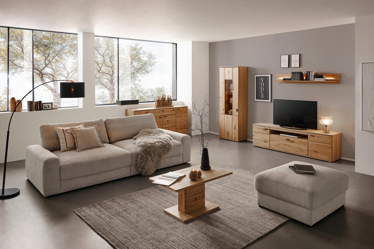 COUCHTISCH in Holz, Holzwerkstoff 95/55/45 cm  - Eichefarben, Natur, Holz/Holzwerkstoff (95/55/45cm) - Hom`in