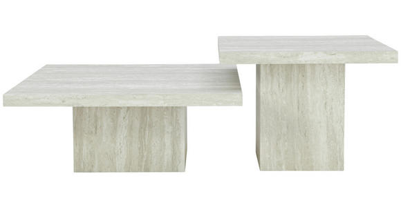 BEISTELLTISCHSET quadratisch Hellgrau  - Hellgrau, Design, Holzwerkstoff (60/80/60/80/45/32cm) - Ambia Home