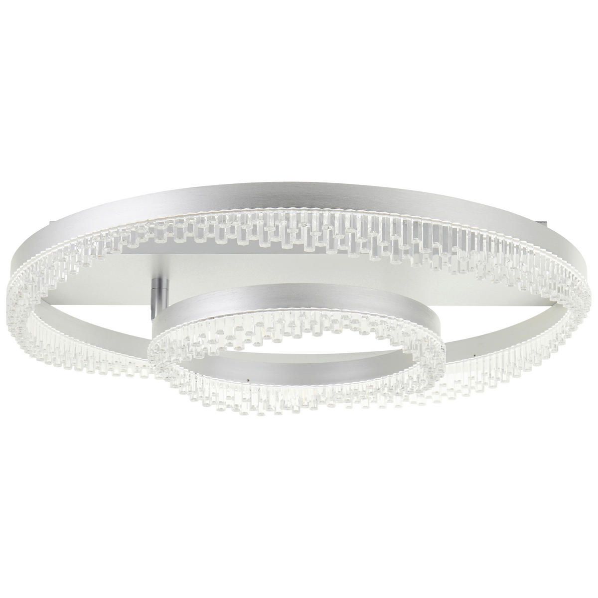 LED-DECKENLEUCHTE Aurora 61/13 cm   - Alufarben, Design, Kunststoff/Metall (61/13cm) - Brilliant