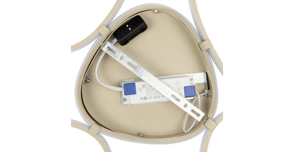 LED-DECKENLEUCHTE Acrux 89,5/79/4 cm  - Sandfarben, Design, Kunststoff/Metall (89,5/79/4cm) - Novel