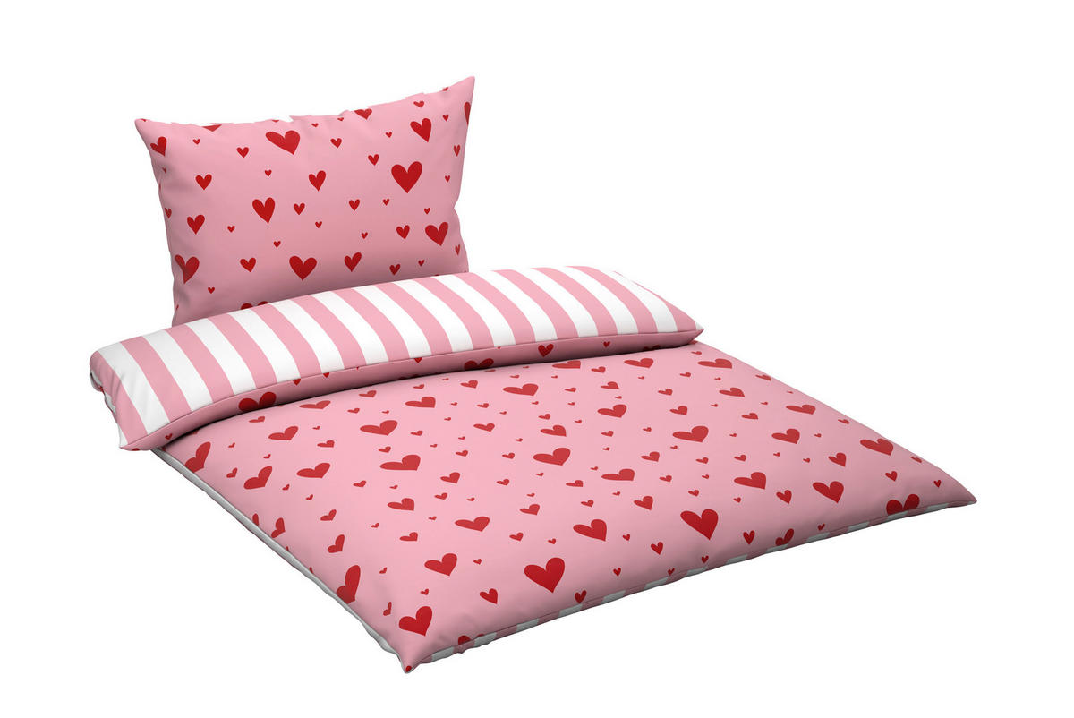 WENDEBETTWÄSCHE Renforcé 140/200 cm  - Rosa, Trend, Textil (140/200cm) - Esposa