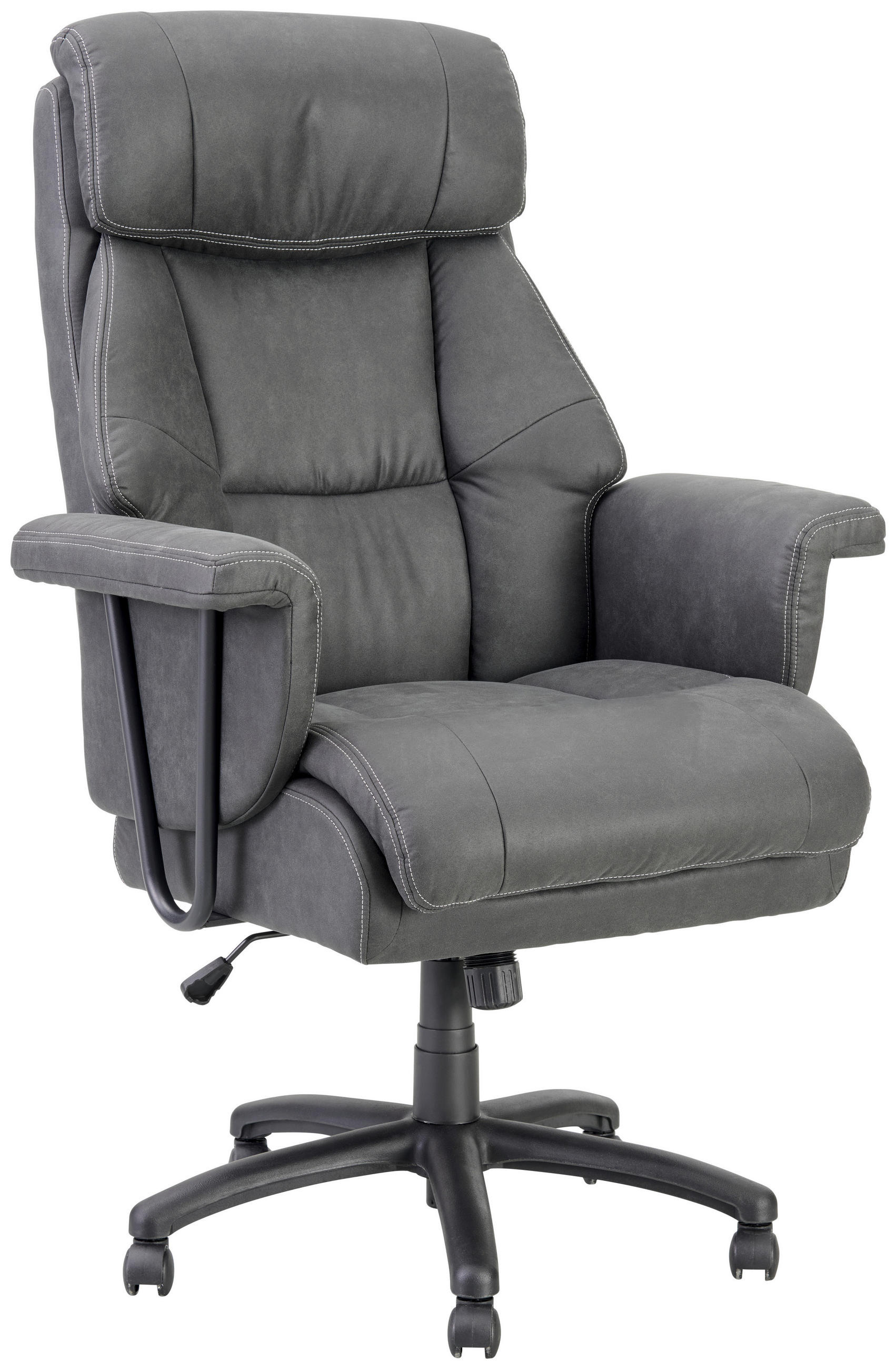 CHEFSESSEL  in Velours Schwarz  - Schwarz, MODERN, Kunststoff/Textil (84/120-128/85cm) - MID.YOU