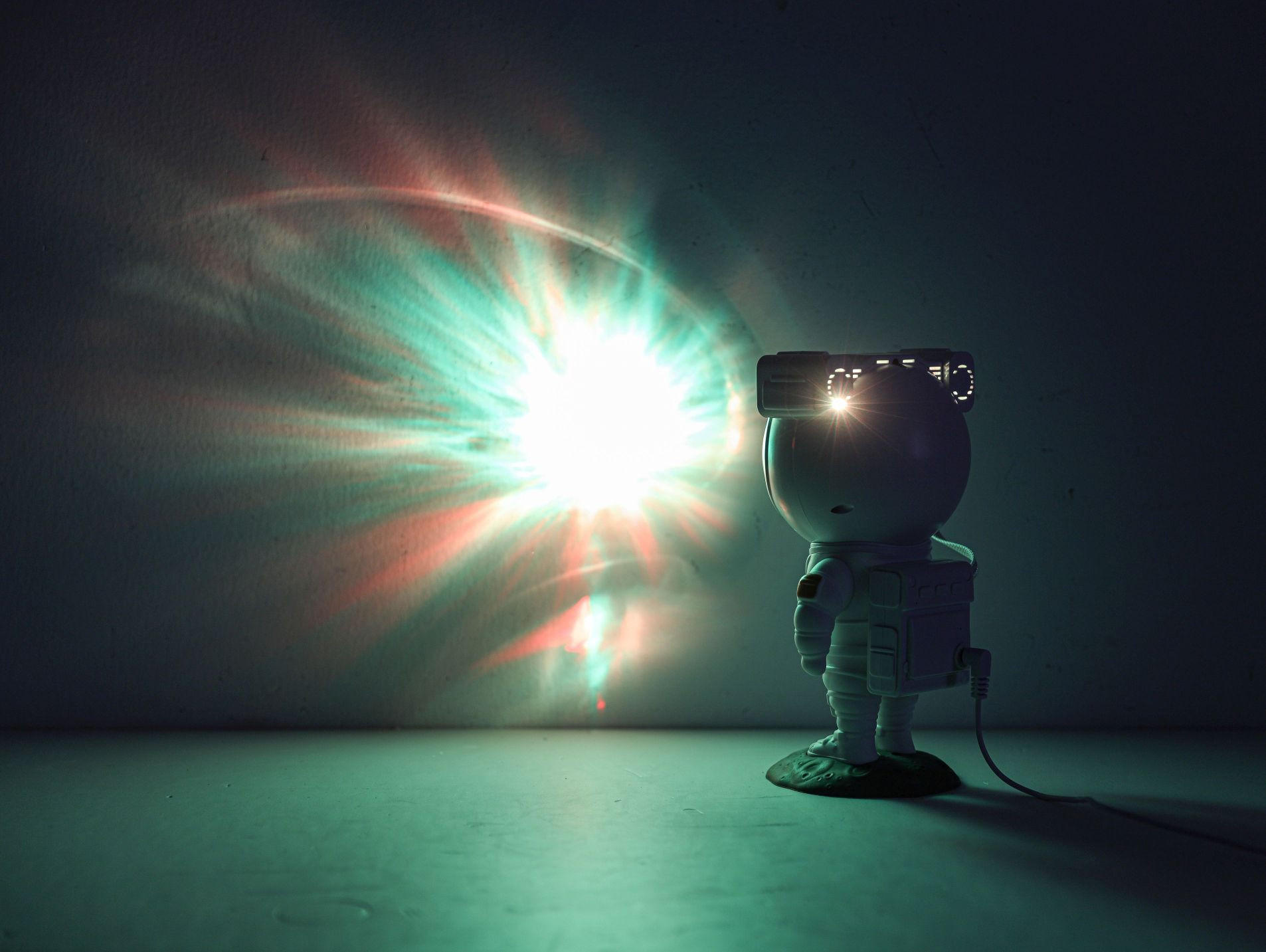 LED-DEKORATIONSLAMPA Astronaut 12/23/13 cm   - vit/grå, Design, plast (12/23/13cm) - Novel