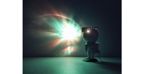 LED-DEKOLEUCHTE Astronaut 12/13/23 cm  - Weiß/Grau, Design, Kunststoff (12/13/23cm) - Novel