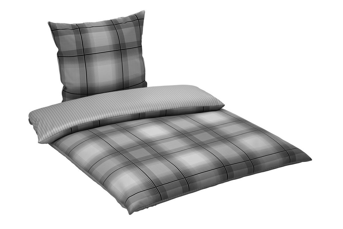 WENDEBETTWÄSCHE Satin 200/200 cm  - Grau, Textil (200/200cm) - Novel