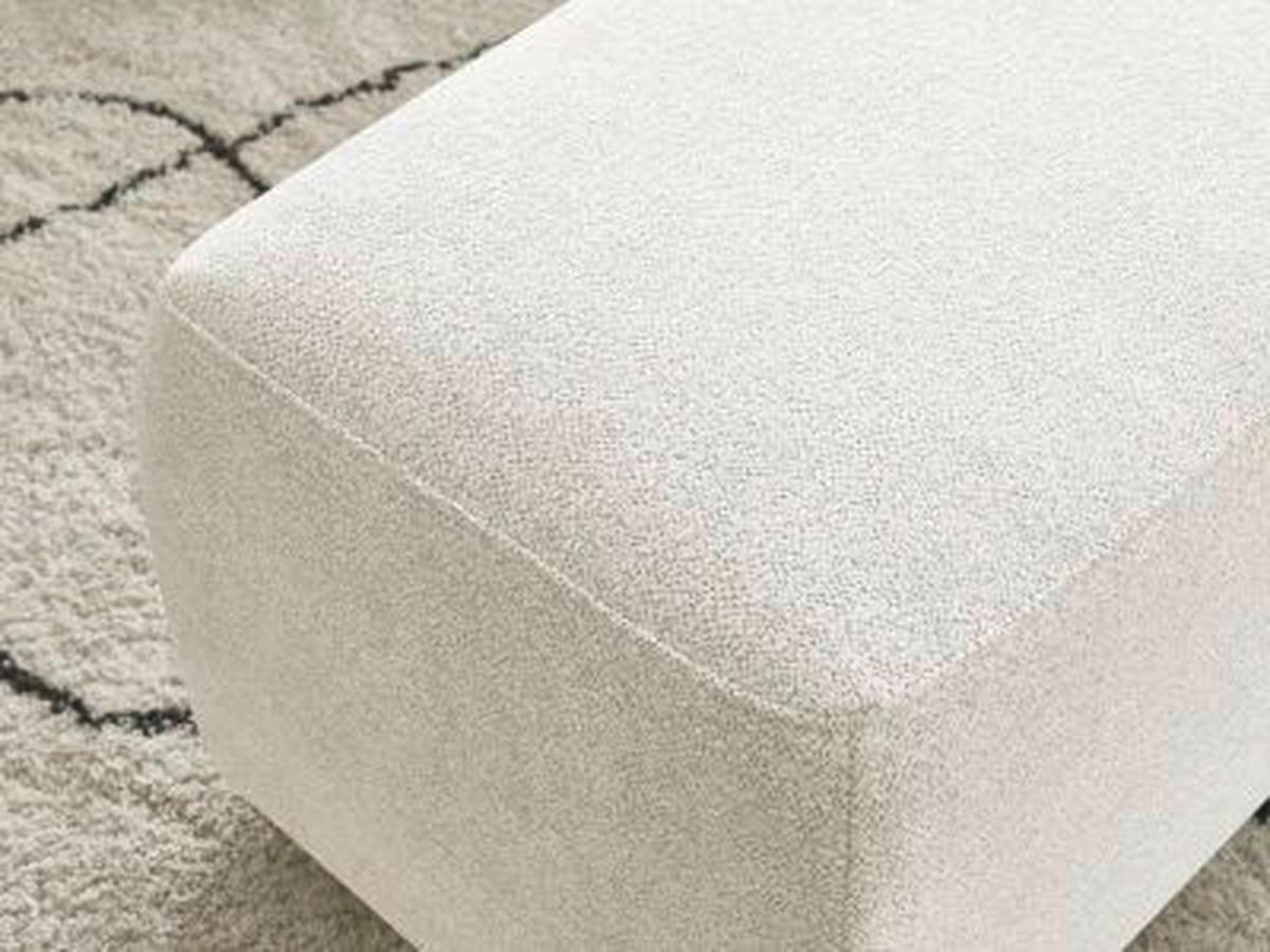 HOCKER ATILLA Flachgewebe Weiß  - Schwarz/Weiß, MODERN, Kunststoff/Textil (92/44/48cm)