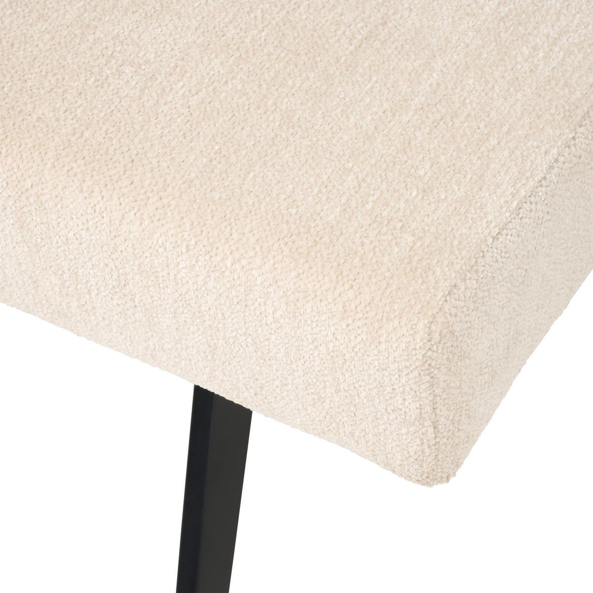 SITZBANK Metall, Textil Beige  - Beige/Schwarz, Konventionell, Textil/Metall (140/49/47cm) - MID.YOU