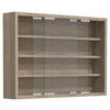 HÄNGEVITRINE in Sonoma Eiche  - Silberfarben/Sonoma Eiche, Modern, Glas/Holzwerkstoff (57/40/10cm) - MID.YOU