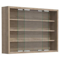 HÄNGEVITRINE in Sonoma Eiche  - Silberfarben/Sonoma Eiche, Modern, Glas/Holzwerkstoff (57/40/10cm) - MID.YOU