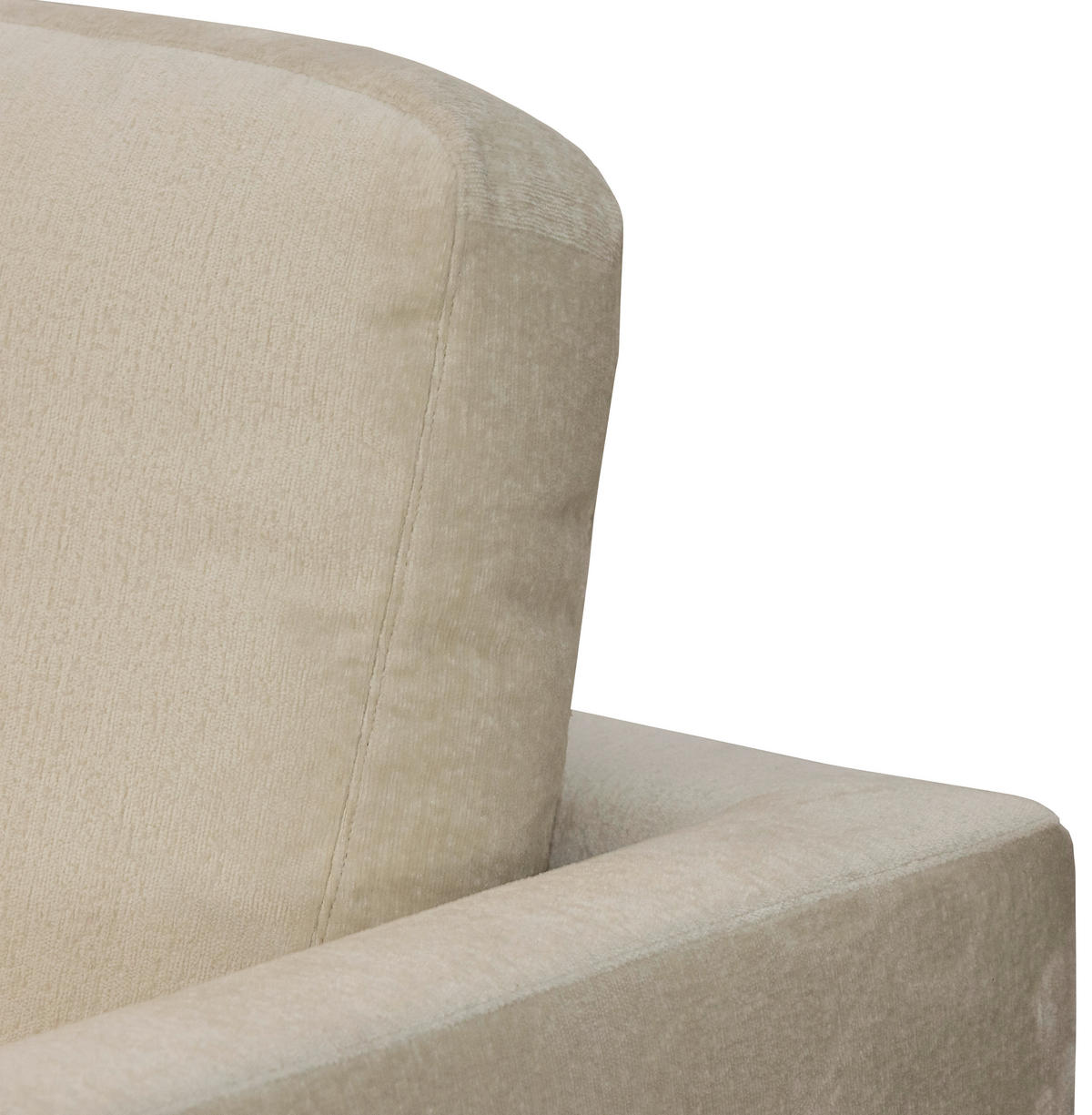 ECKSOFA Beige Chenille  - Beige/Silberfarben, KONVENTIONELL, Textil/Metall (143/284cm) - Carryhome