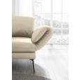 RÉCAMIERE in Echtleder Creme  - Chromfarben/Creme, Design, Leder/Metall (209/85-109/95-16cm) - Dieter Knoll