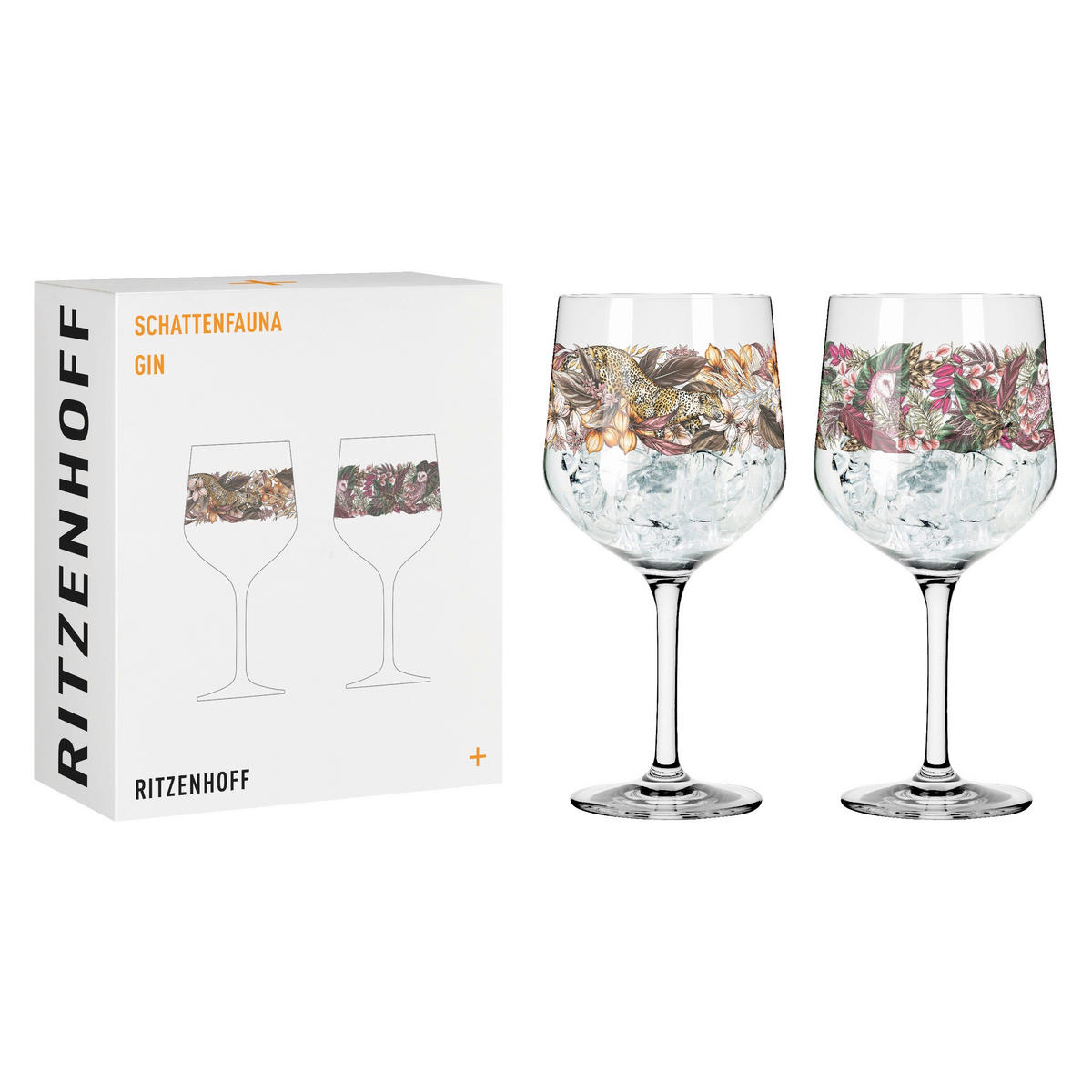 GINGLAS 720 ml 2-teilig  - Pink/Orange, LIFESTYLE, Glas (8,3/21,8cm) - Ritzenhoff