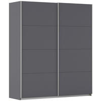 SCHWEBETÜRENSCHRANK 181/210/62 cm,  in Grau, 2 Tür(en)  - Alufarben/Grau, KONVENTIONELL, Holzwerkstoff/Kunststoff (181/210/62cm) - home24