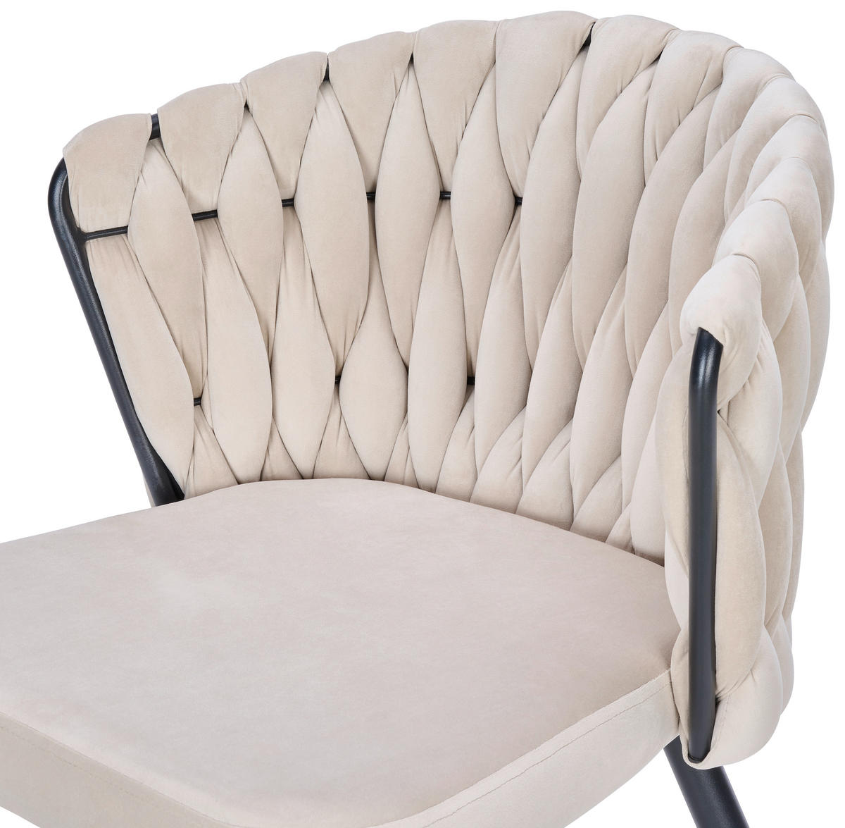 ŽIDLE, béžová - černá/béžová, Moderní, kov/textil (63/58/78cm) - Livetastic