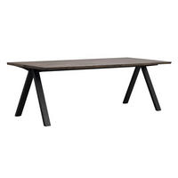 MATBORD i trä 220/100/75 cm   - brun/svart, Design, metall/trä (220/100/75cm) - Rowico