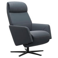 RELAXSESSEL Leder Blau  - Blau/Schwarz, Natur, Leder/Holz (75/116/89cm) - Stressless