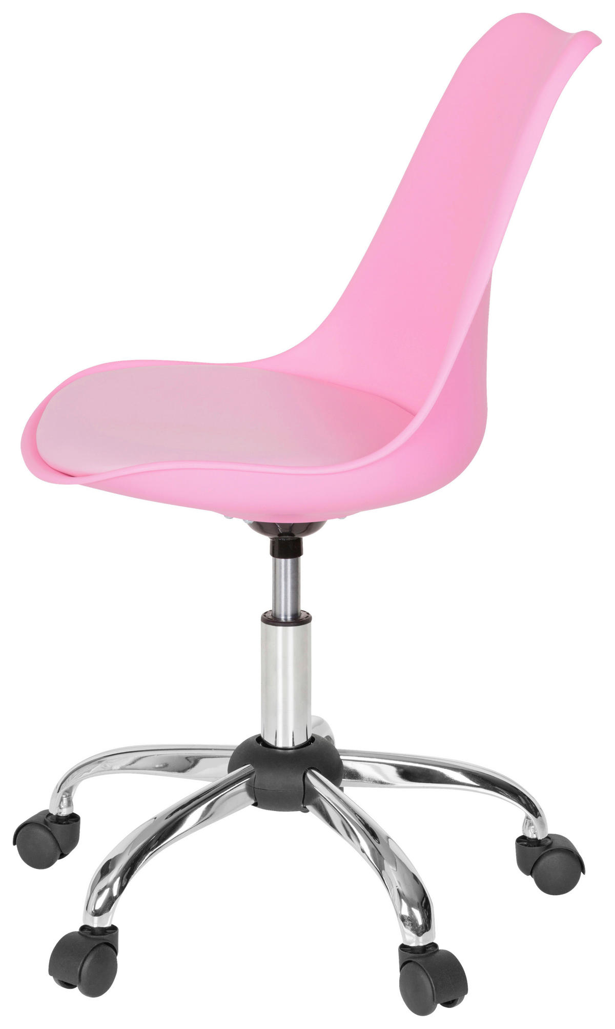 SNURRSTOL  i läderimitation pink  - pink, Modern, metall/textil (48/86/54cm) - MID.YOU